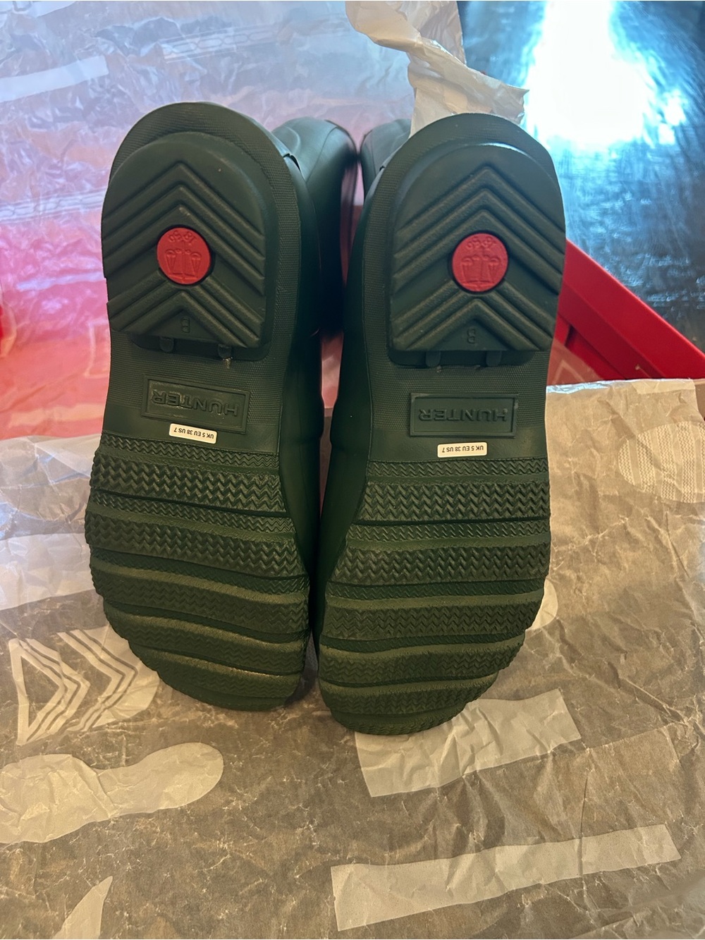 Tall Hunter Boots (Hunter Green) Size 7 - Picture 2 of 5